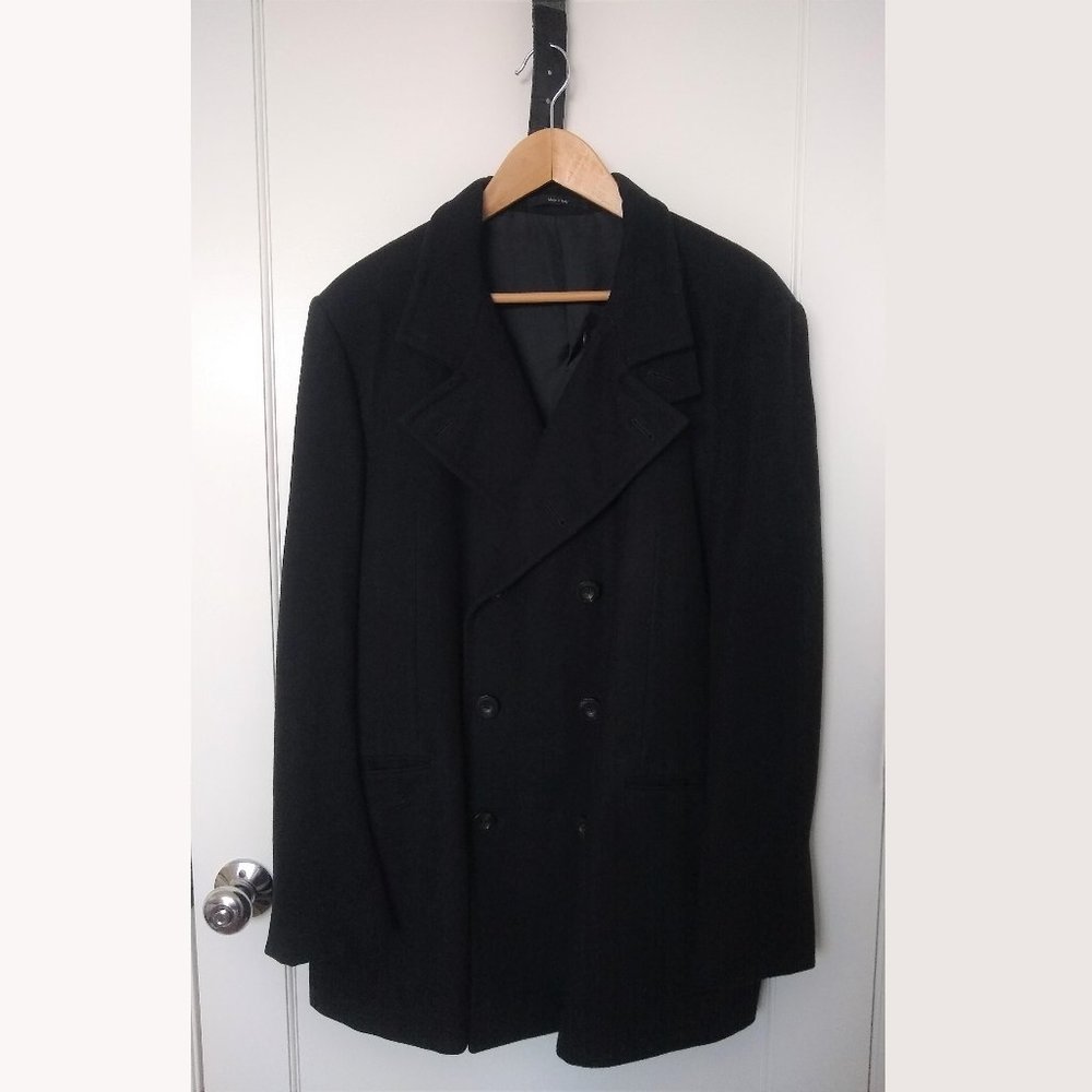 Gucci Black Pea Coat (Extra Large)